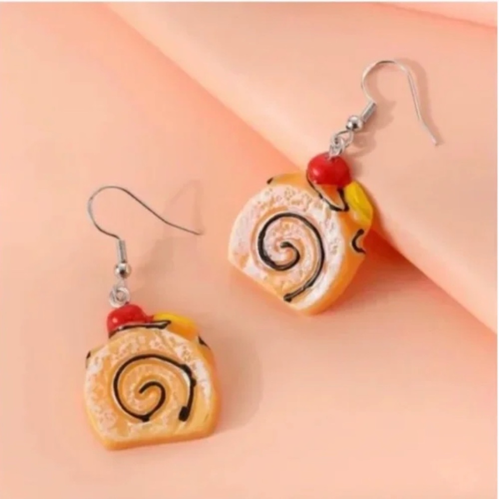 ❤️ FREE Cake Bread Fruit Boho Peasant Art Deco Pop Farm Drop Farm Candy Earrings